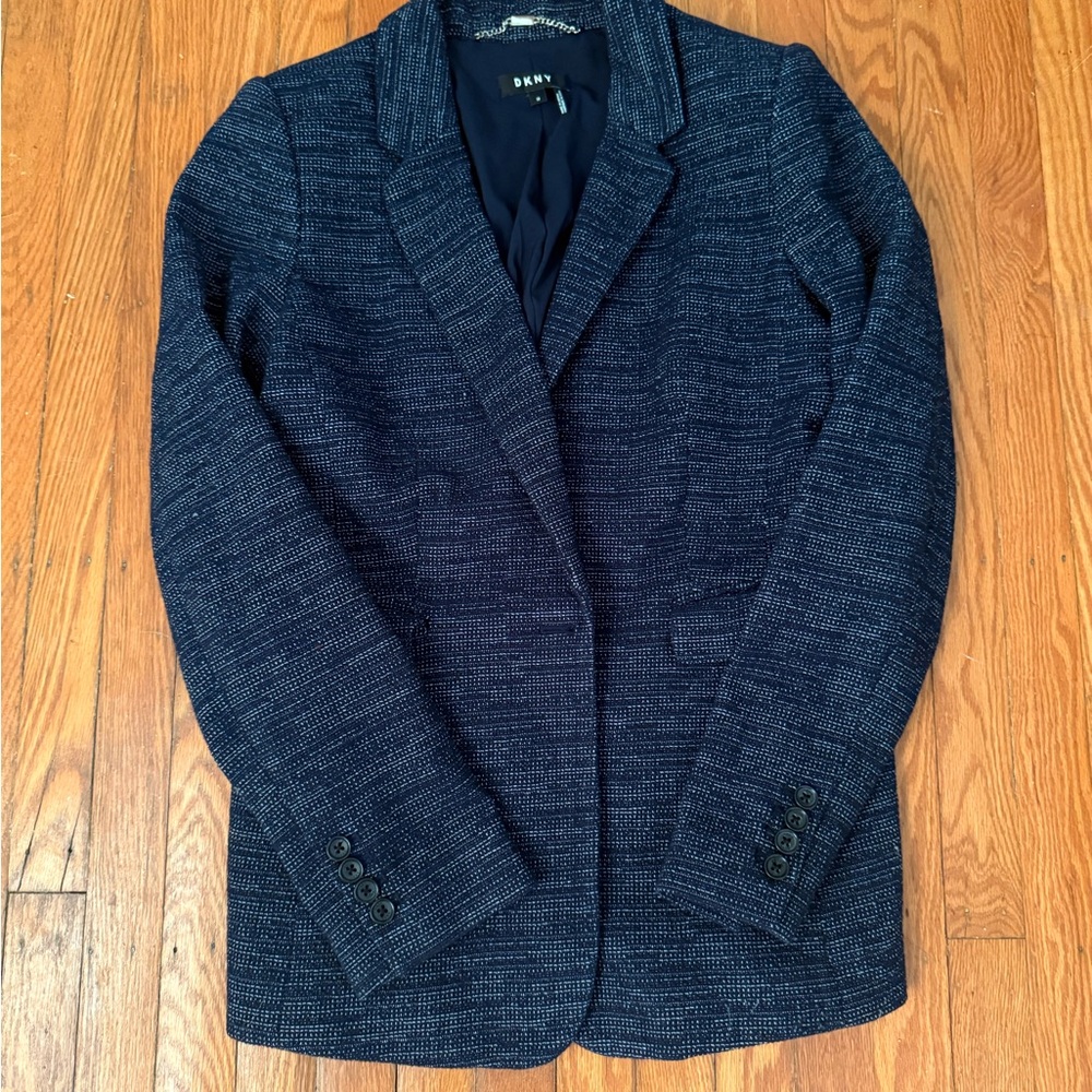 DKNY Textured Navy Jacket - Women’s Size 10